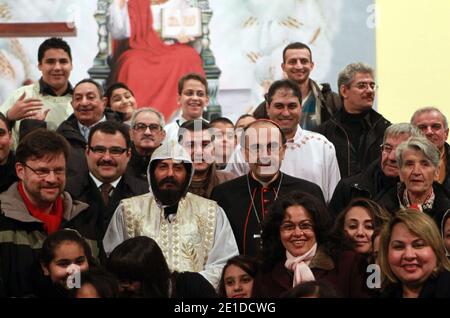 Noël copte célébré par Abanoub AVA-MENA en présence du cardinal de Philippe Barbarin Lyon à Rillieux-la-Pape, banlieue de Lyon, France janvier 6,2011. Photos de Vincent Dargent/ABACAPRESS.COM Banque D'Images