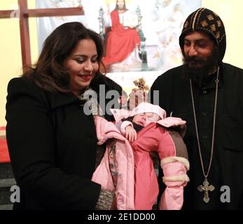 Noël copte célébré par Abanoub AVA-MENA en présence du cardinal de Philippe Barbarin Lyon à Rillieux-la-Pape, banlieue de Lyon, France janvier 6,2011. Photos de Vincent Dargent/ABACAPRESS.COM Banque D'Images