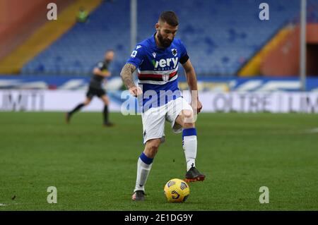 Genova, Italie. 6 janvier 2021. Genova, Italie, Luigi Ferraris Stadium, 06 janvier 2021, LORENZO TONELLI Sampdoria) pendant UC Sampdoria vs FC Internazionale - football italien série A Match Credit: Danilo Vigo/LPS/ZUMA Wire/Alay Live News Banque D'Images