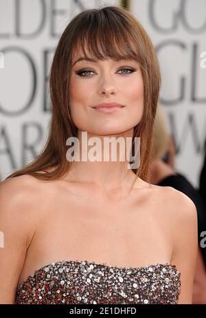 Olivia Wilde arrive pour la 68e cérémonie annuelle des Golden Globe Awards, qui s'est tenue à l'hôtel Beverly Hilton de Los Angeles, CA, Etats-Unis, le 16 janvier 2011. Photo de Lionel Hahn/ABACAUSA.COM Banque D'Images