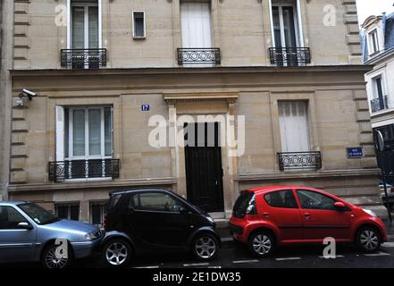 L'Hôtel particulier parisien de la fille de l'ancien président tunisien Ben Ali, Nesrine Ben Ali, et de son mari Sakher El Materi, a été placé dans le 16ème arrondissement, entre l'avenue Foch et l'avenue de la Grande-Armee, 17, rue le Sueur, à Paris, en France, le 24 janvier 2011. Photo de Pierre Meunière/ABACAPRESS.COM Banque D'Images