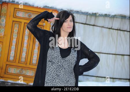 Anne Caillon pose lors du 18e Festival du film Fantasticd'Arts à Gerardmer, France, le 28 janvier 2011. Photo de Nicolas Briquet/ABACAPRESS.COM Banque D'Images