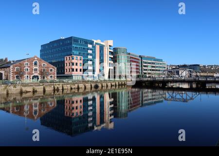 Entreprises à Lapps Quay, Cork Banque D'Images