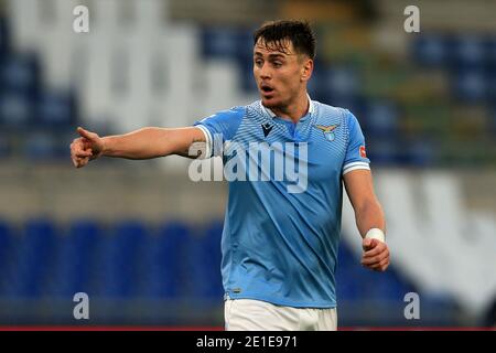 Rome, Italie. 06e janvier 2021. Patric (Latium) réagit pendant la série UN match entre SS Lazio et ACF Fiorentina à Stadio Olimpico le 06 janvier 2021 à Rome, Italie. (Photo de Giuseppe Fama/Pacific Press/Sipa USA) crédit: SIPA USA/Alay Live News Banque D'Images