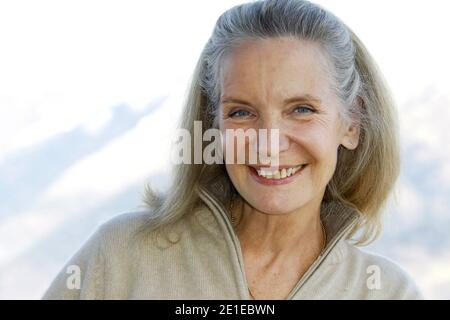 Marie-Christine Adam pose lors du 13ème Festival du film de télévision de Luchon à Luchon, France, le 11 février 2011. Photo de Patrick Bernard/ABACAPRESS.COM Banque D'Images