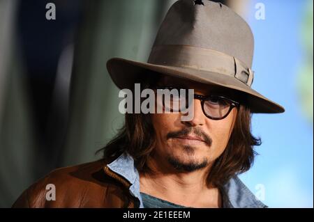 Johnny Depp arrive à la première de Paramount Pictures 'Rango' à Los Angeles, CA, Etats-Unis, le 14 février 2011. Photo de Lionel Hahn/ABACAPRESS.COM Banque D'Images