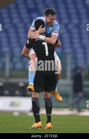 Rome, Italie. 06e janvier 2021. ROME, Italie - 06.01.2021: Patric (LAZIO) en action pendant la Serie italienne UN match de football de la ligue 2020-2021 entre SS LAZIO VS FIORENTINA, au stade olympique de Rome. Crédit : Agence photo indépendante/Alamy Live News Banque D'Images