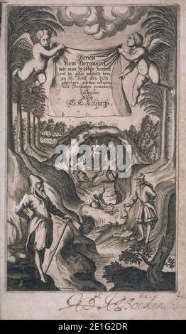 Loehneysen - Bericht vom Bergwerck (Titelkupfer). Banque D'Images