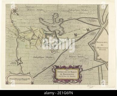 Loopgraven van het Staatse leger onder Brederode tot aan fort Pettelaer tijdens het beleg van Den Bosch, 1629. Banque D'Images