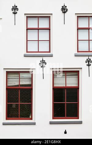 Façade d'une maison de ville traditionnelle à Utrecht, pays-Bas Banque D'Images