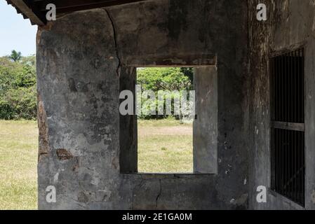 Ruines d'Antiguo Cafetal l'une des plus anciennes fermes de café de Cuba, près d'Angerona, Cuba. Banque D'Images