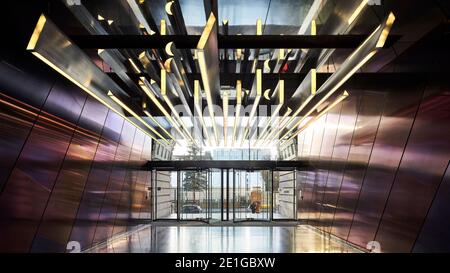 Intérieur du bâtiment Alphabeta réaménagé, Finsbury Square, Londres, Royaume-Uni. Banque D'Images