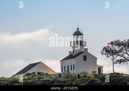 Le phare de Old point Loma à San Diego, Californie Banque D'Images