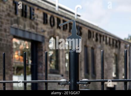 Vue extérieure de la distillerie Borders, Hawick, Écosse, Royaume-Uni. Lauréat du prix Architects Journal Retrofit 2018 et du prix Civic Trust 2019 Banque D'Images