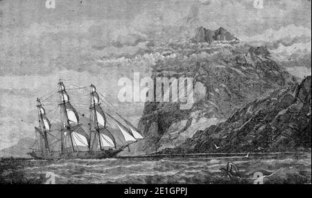 Louis Antoine de Bougainville - Voyage de Bougainville autour du monde (années 1766, 1767, 1768 et 1769), race par lui-même, 1889 (récolte p117). Banque D'Images