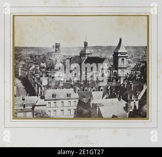 Louis désiré Blanquart-Evrard, Album photo de l'artiste et de l'amateur, planche 25, Dieppe. Banque D'Images