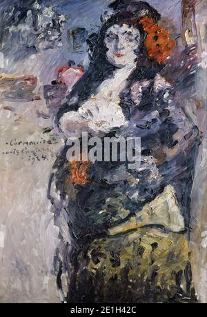 Lovis Corinth - Carmencita, Portrait de Charlotte Berend-Corinth Robe en espagnol Banque D'Images