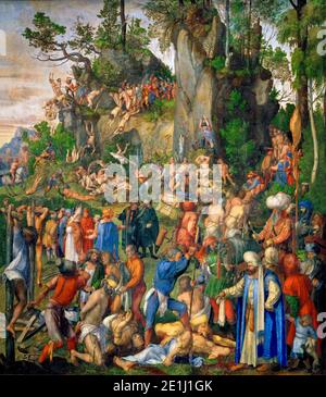 Albrecht Dürer, martyre de dix mille (chrétiens), peinture, 1508 Banque D'Images