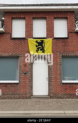 Le drapeau de la Flandre Banque D'Images