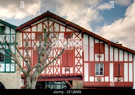 La Bastide-Clairence, image HDR Banque D'Images