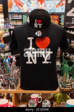 J'adore les t-shirts souvenirs de NY Manhattan NYC Banque D'Images