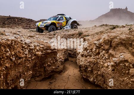 349 Plaza Perez Manuel (esp), Plaza Monica (esp), Chevrolet, Sodicars Racing, Auto, action pendant la 5ème étape du Dakar 2021 entre Riyad et Buraydah, en Arabie Saoudite le 7 janvier 2021 - photo Florent Gooden / DPPI / LM Banque D'Images