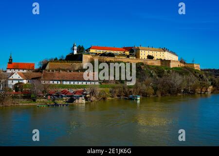 Forteresse Petrovaradin sur le Danube à Novi Sad, Serbie Banque D'Images