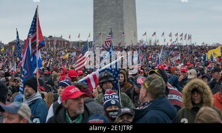 Save America Rally, quelques instants avant le début de la manifestation au Capitole. Washington DC États-Unis Banque D'Images