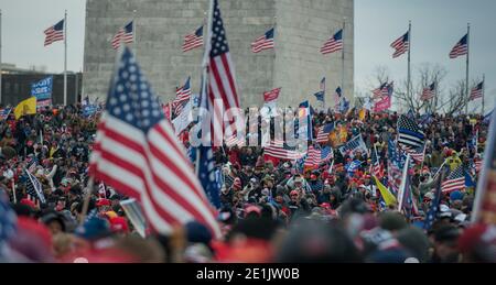 Save America Rally, quelques instants avant le début de la manifestation au Capitole. Washington DC États-Unis Banque D'Images