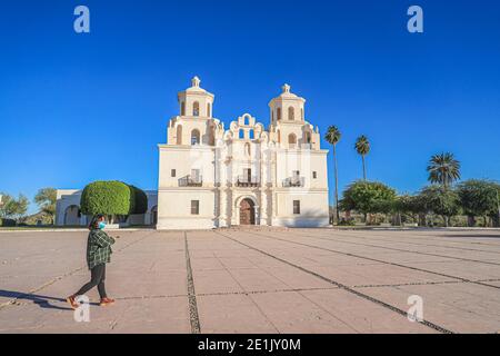 Temple historique de l'Immaculée conception de notre Dame à Caborca à Sonora, Mexique. Ancienne église de Caborca. (Photo par Luis Gutierrez/Norte photo) .. Templo Histórico la Purísima Concepción de Nuestra Señora en Caborca en Sonora Mexico. Antigua iglesia de Caborca (photo par Luis Gutierrez/Norte photo) Banque D'Images