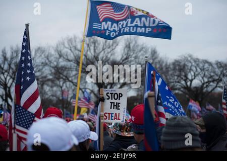 Save America Rally, quelques instants avant le début de la manifestation au Capitole. Washington DC États-Unis Banque D'Images