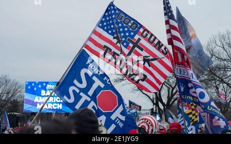 Save America Rally, quelques instants avant le début de la manifestation au Capitole. Washington DC États-Unis Banque D'Images