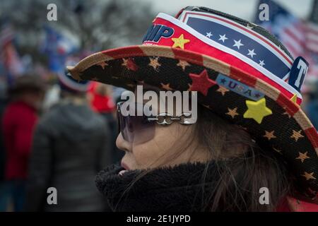 Save America Rally, quelques instants avant le début de la manifestation au Capitole. Washington DC États-Unis Banque D'Images