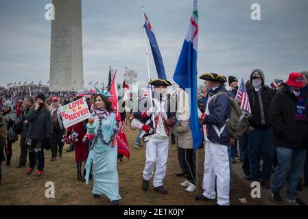 Save America Rally, quelques instants avant le début de la manifestation au Capitole. Washington DC États-Unis Banque D'Images