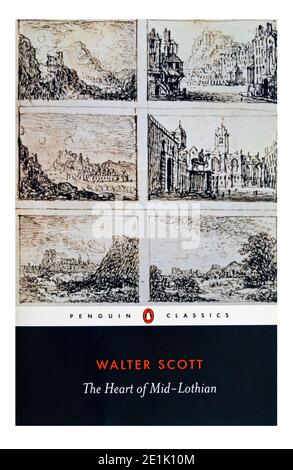 Couverture de livre 'The Heart of Mid-Lothian' par Sir Walter Scott. Banque D'Images