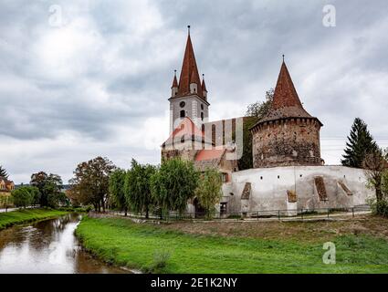 Église fortifiée en Transylvanie Banque D'Images