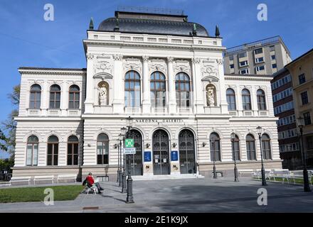 Bâtiment de la Galerie nationale d'art à Ljubljana, construit à l'intérieur 1896 Banque D'Images