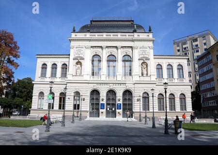 Bâtiment de la Galerie nationale d'art à Ljubljana, construit à l'intérieur 1896 Banque D'Images