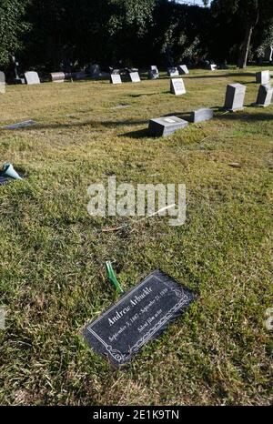 Los Angeles, Californie, États-Unis 30 décembre 2020 UNE vue générale de l'atmosphère de la tombe de l'acteur Andrew Arbuckle au cimetière Hollywood Forever le 30 décembre 2020 à Los Angeles, Californie, États-Unis. Photo par Barry King/Alay stock photo Banque D'Images