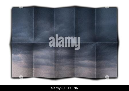 Couleur métallique sur papier plié Banque D'Images