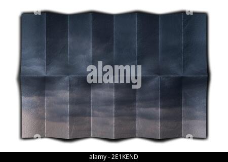 Couleur métallique sur papier plié Banque D'Images