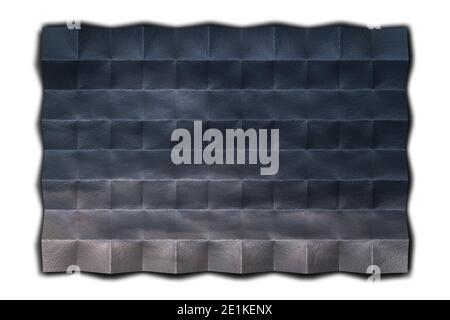 Couleur métallique sur papier plié Banque D'Images