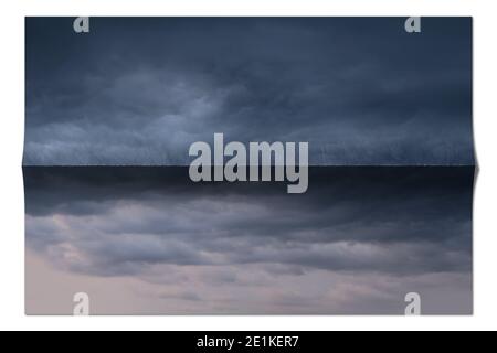 Couleur métallique sur papier plié Banque D'Images