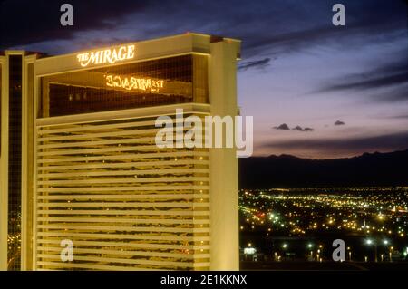 Le Mirage Hôtel sur le Strip à Las Vegas, Nevada, Banque D'Images