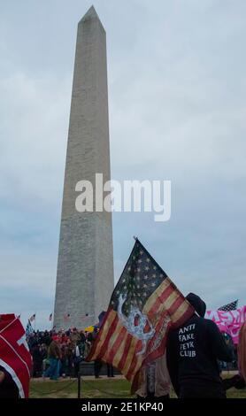 Save America Rally, quelques instants avant le début de la manifestation au Capitole. Washington DC États-Unis Banque D'Images