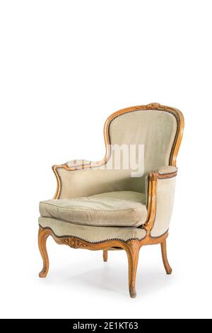 Vintage fauteuil sur le fond blanc Banque D'Images