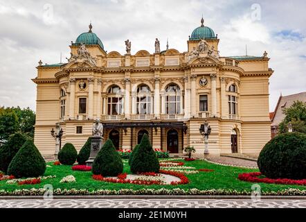 Cracovie, Pologne - 15 août 2012 : le théâtre Juliusz Słowacki (polonais : Teatr im. Juliusza Słowackiego) Banque D'Images