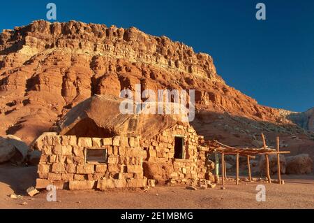 Maison en pierre au monument national de Vermilion Cliffs, Arizona, États-Unis Banque D'Images