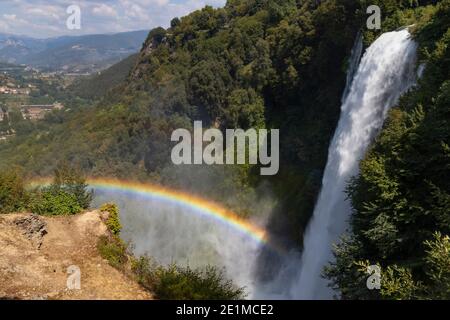 Chutes de Marmore, Cascata delle Marmore, en Ombrie, Italie Banque D'Images