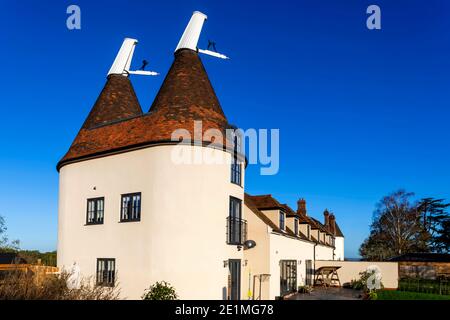 Angleterre, Kent, maisons Oast converties alias Oasts près de Tunbridge Wells Banque D'Images